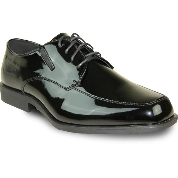 VANGELO Men Dress Shoe TUX-7 Oxford Formal Tuxedo for Prom & Wedding Black Patent