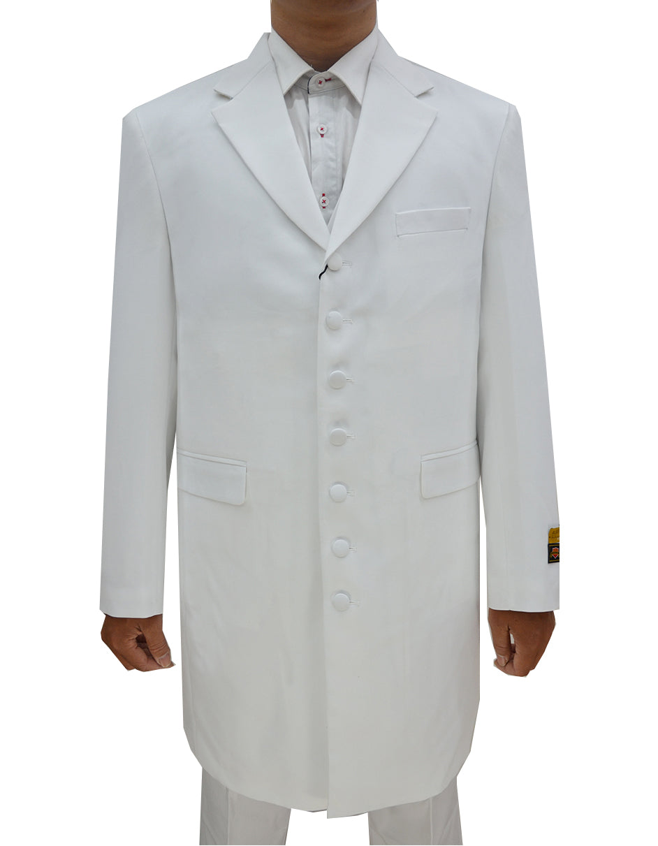Mens Classic Vested Zoot Suit in White